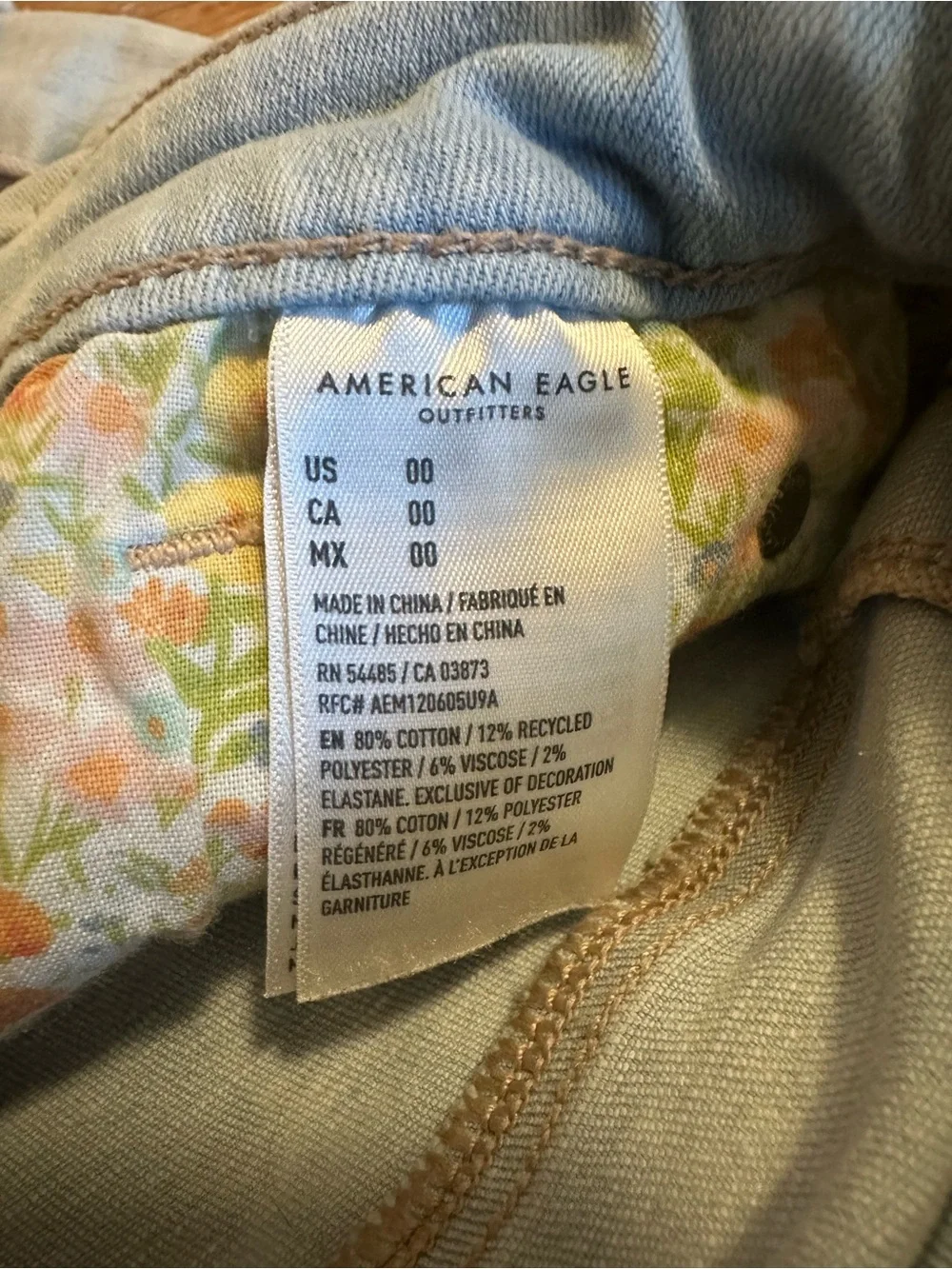 American Eagle Outfitters Light Blue Distressed Jean Shorts
